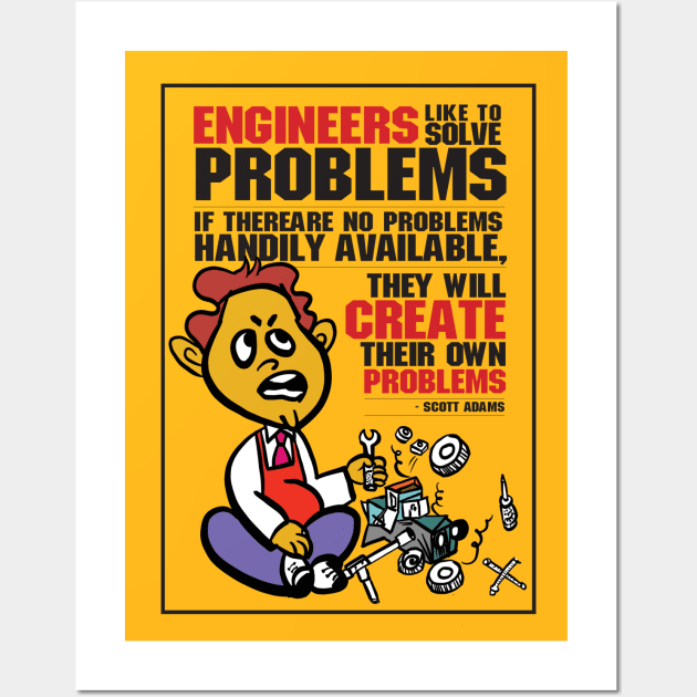 problem solving engineer Wall Art by Conqcreate Design